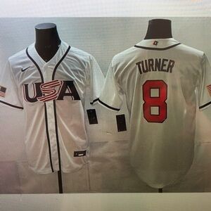 😳Trea Turner White Stitched Jersey😎